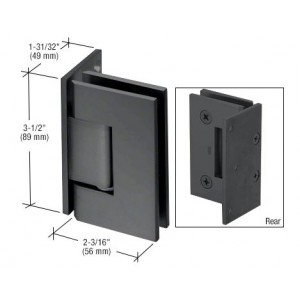 Matte Black Wall To Glassd Hinge H30-B